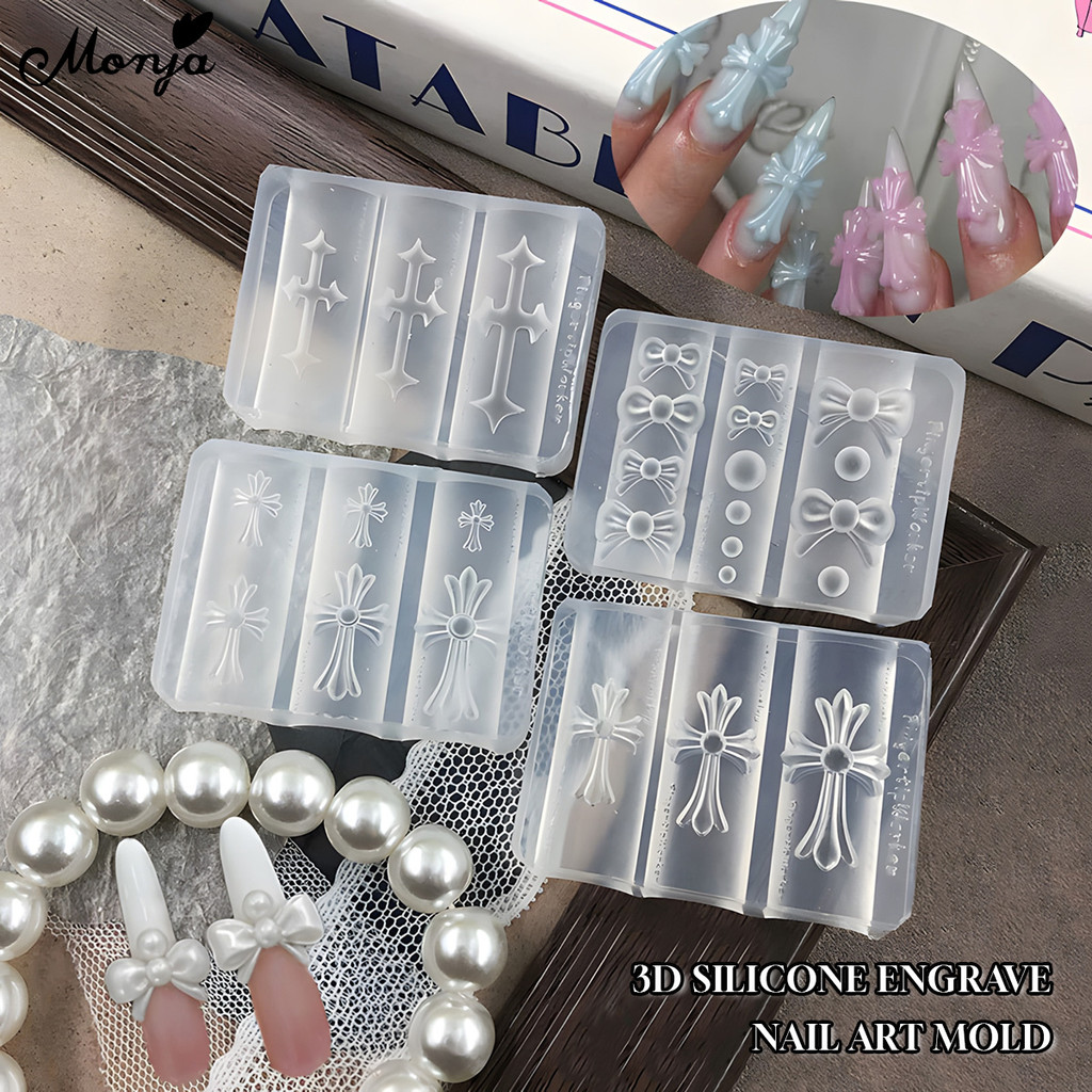Nail Art Gel Polish - Silicone Cross Nail Art Molds 3D