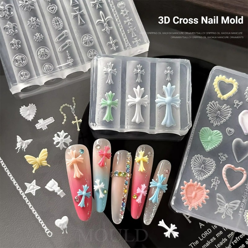 Silicone Cross Nail Art Molds  - Nail Art Gel Polish review and price