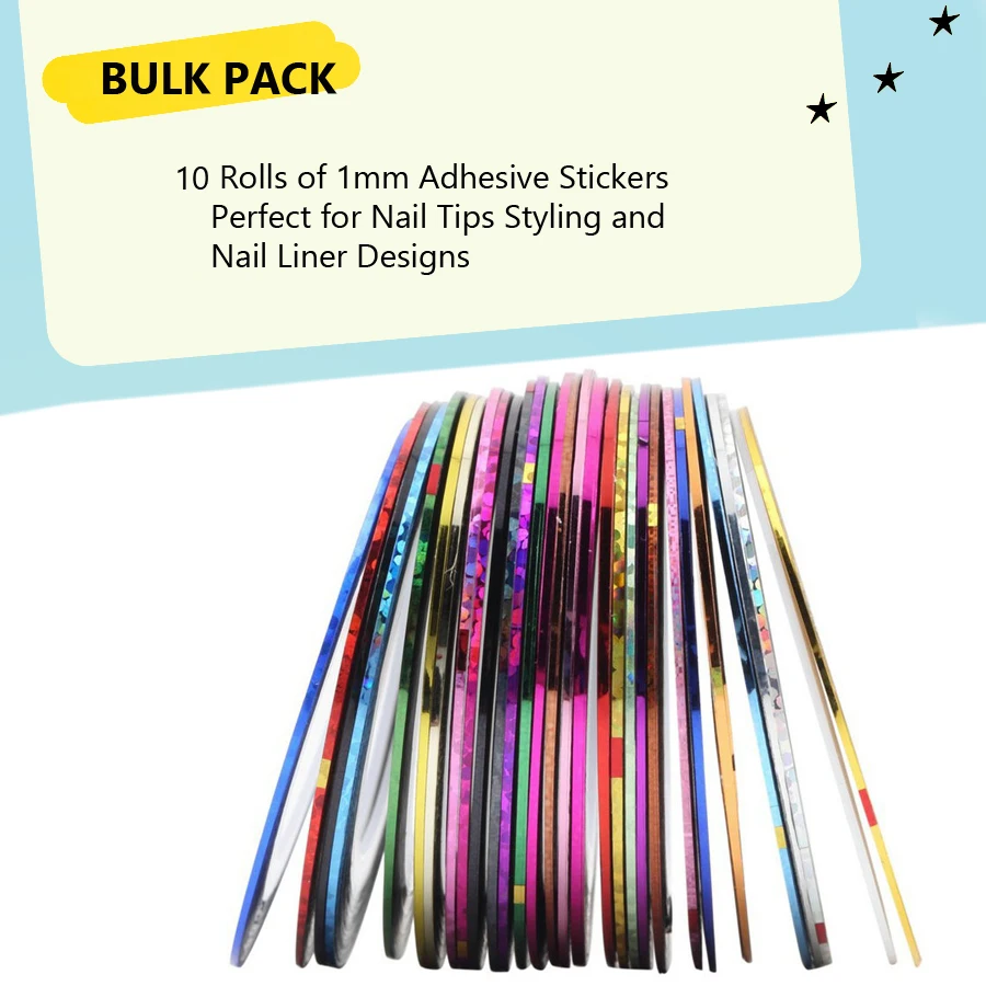 10 Rolls 1mm Nail Art Striping - Striping Tape Nail review and price