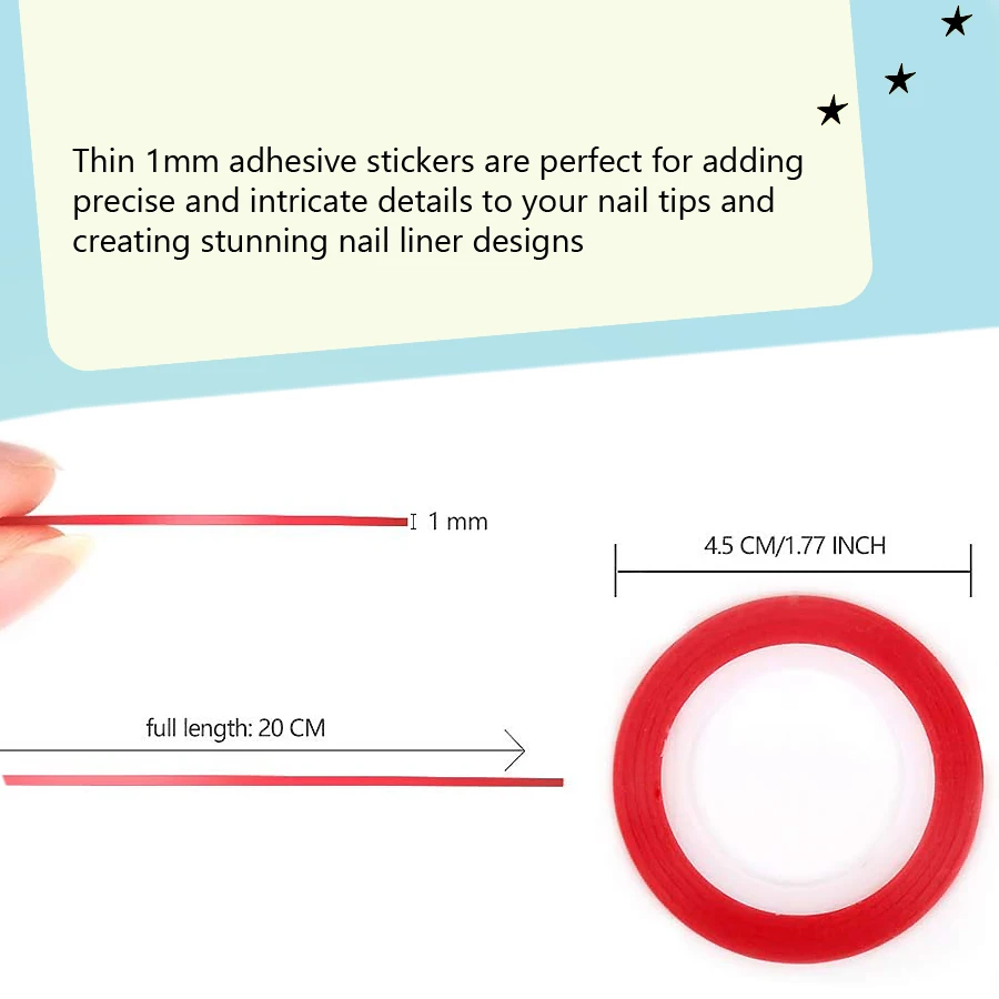10 Rolls 1mm Nail Art Striping - Striping Tape Nail review and price