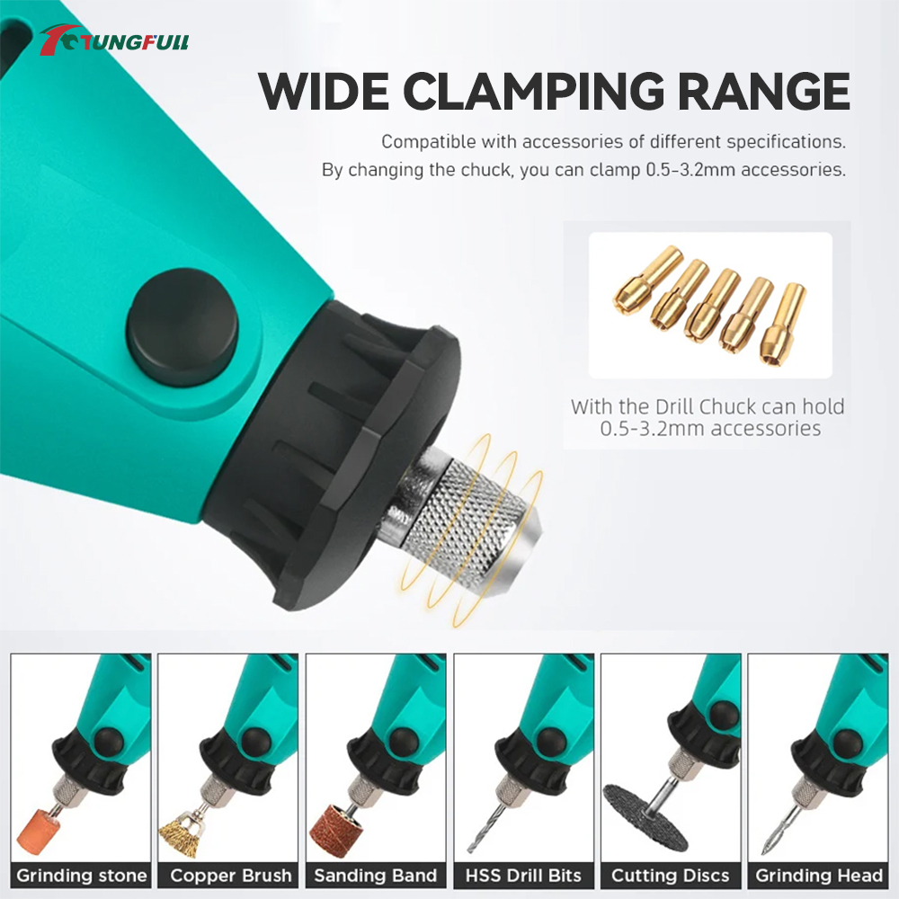TUNGFULL Mini Electric Grinder - Nail Art Gel Polish review and price