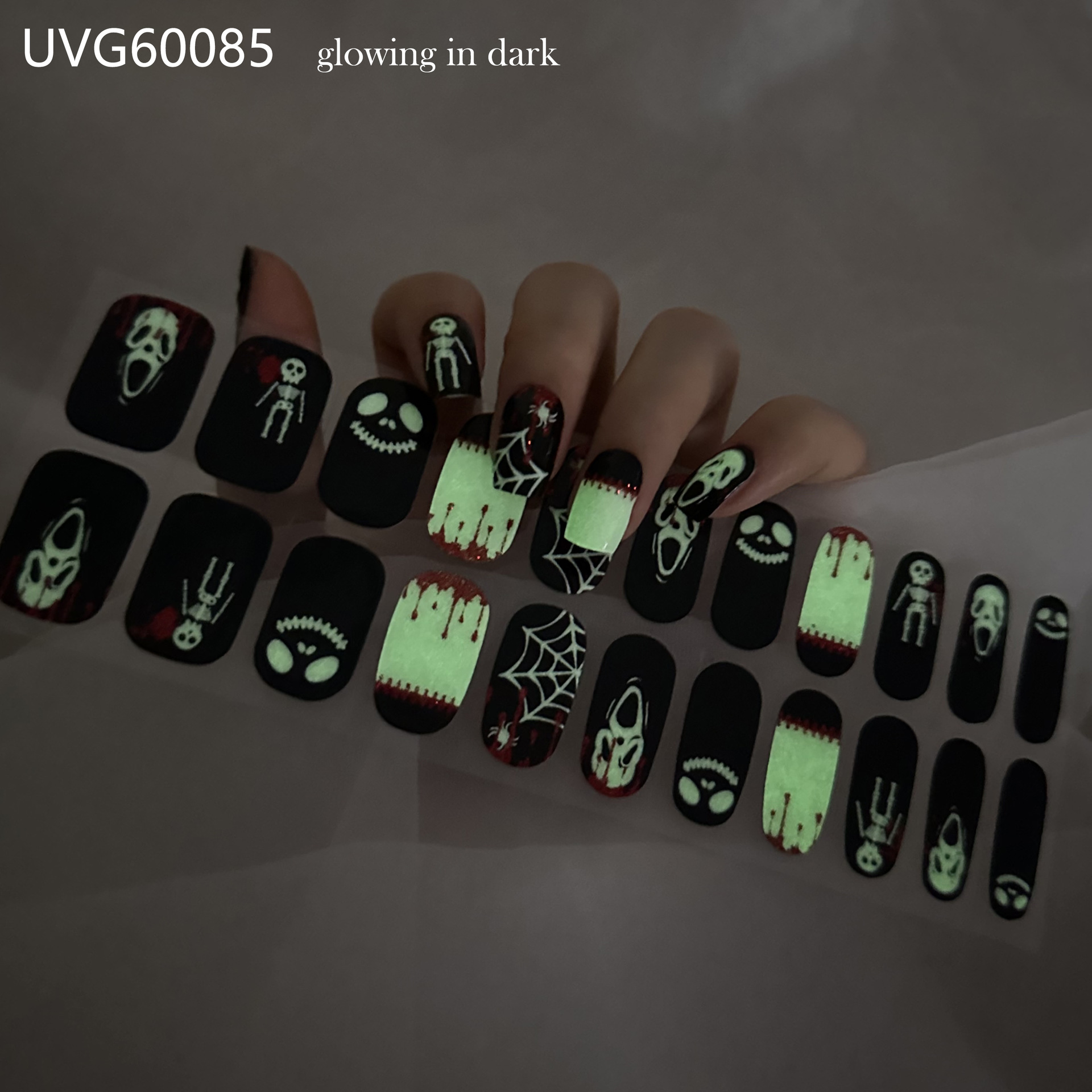Happy Halloween Semi-cured UV  - Striping Tape Nail review and price