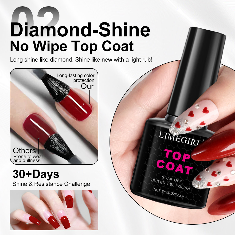 LIMEGIRL 8ml Soak Off Matte To - Gel Top Coat review and price