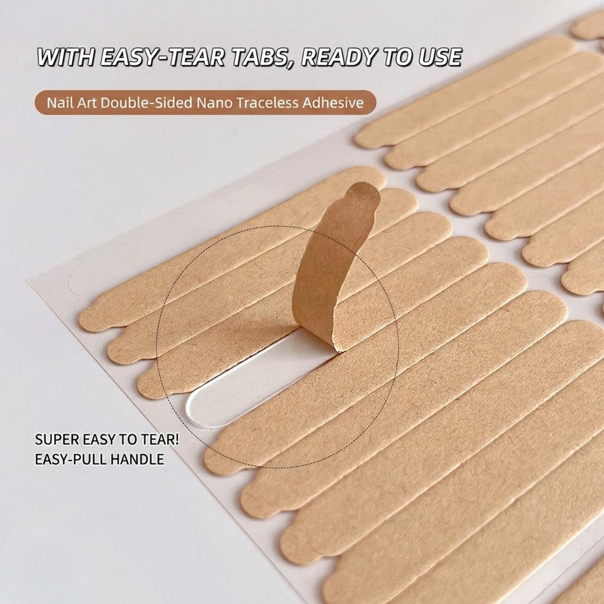 60/66Pcs Transparent Double Ad - Striping Tape Nail review and price