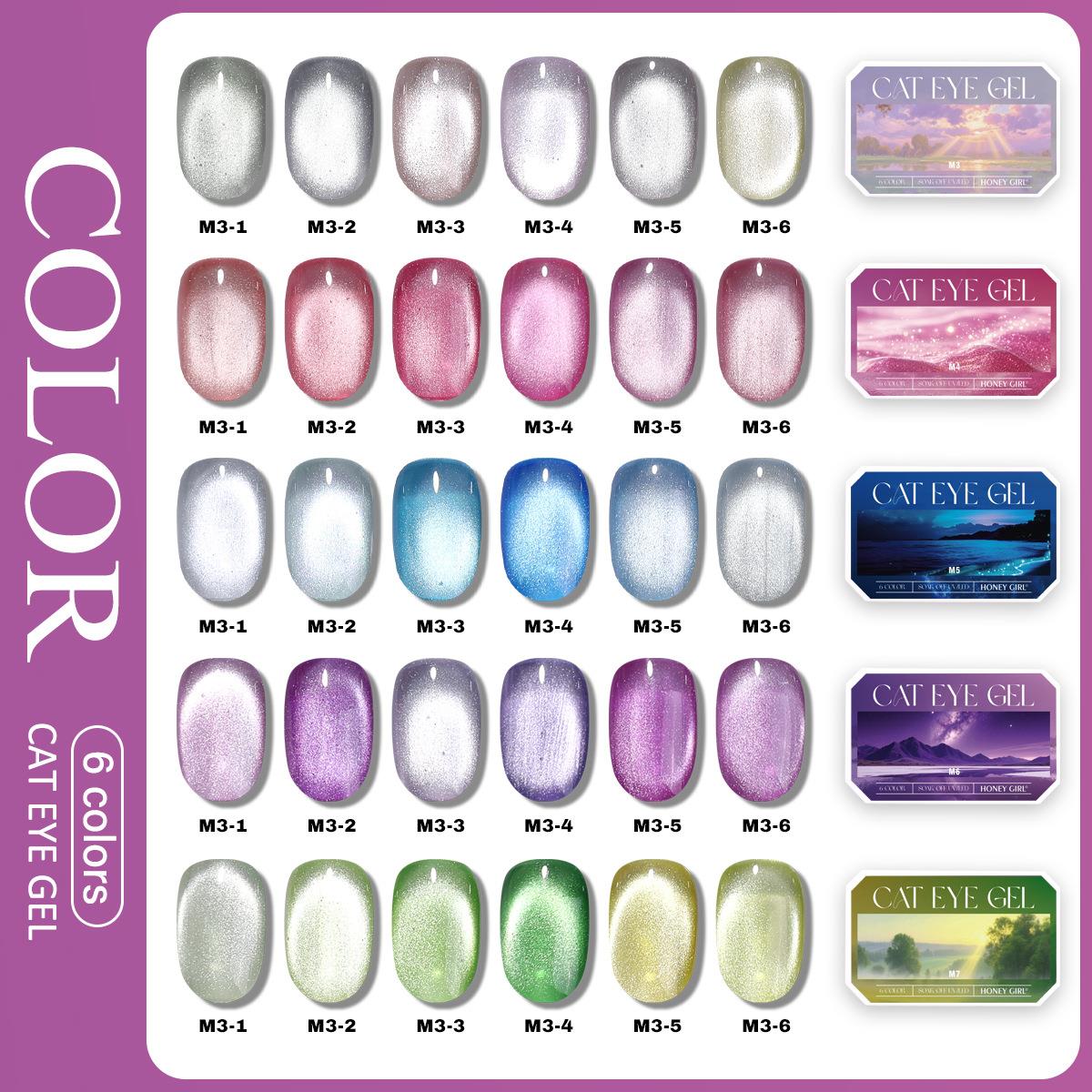 6 Grid Solid Cat Eye Gel Polis - Nail Art Gel Polish review and price