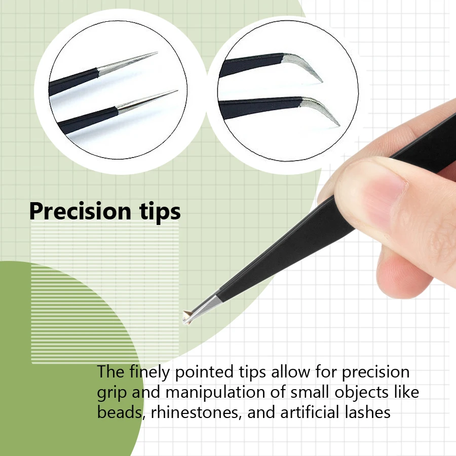 Anit-Static Tweezers, Precisio - Nail Art Motif review and price
