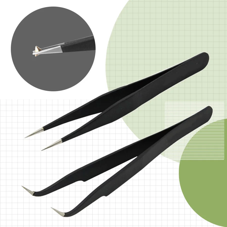 Anit-Static Tweezers, Precisio - Nail Art Motif review and price