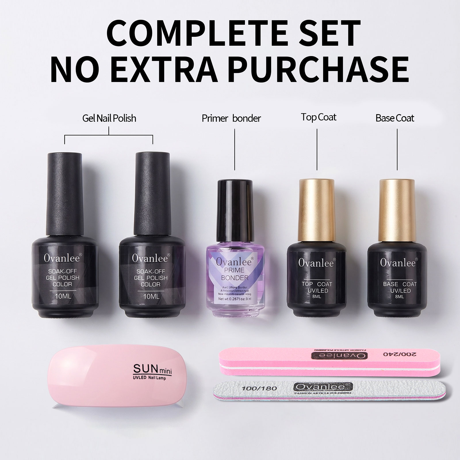 Gel Nail Polish Kit With UV Na - Gel Top Coat review and price