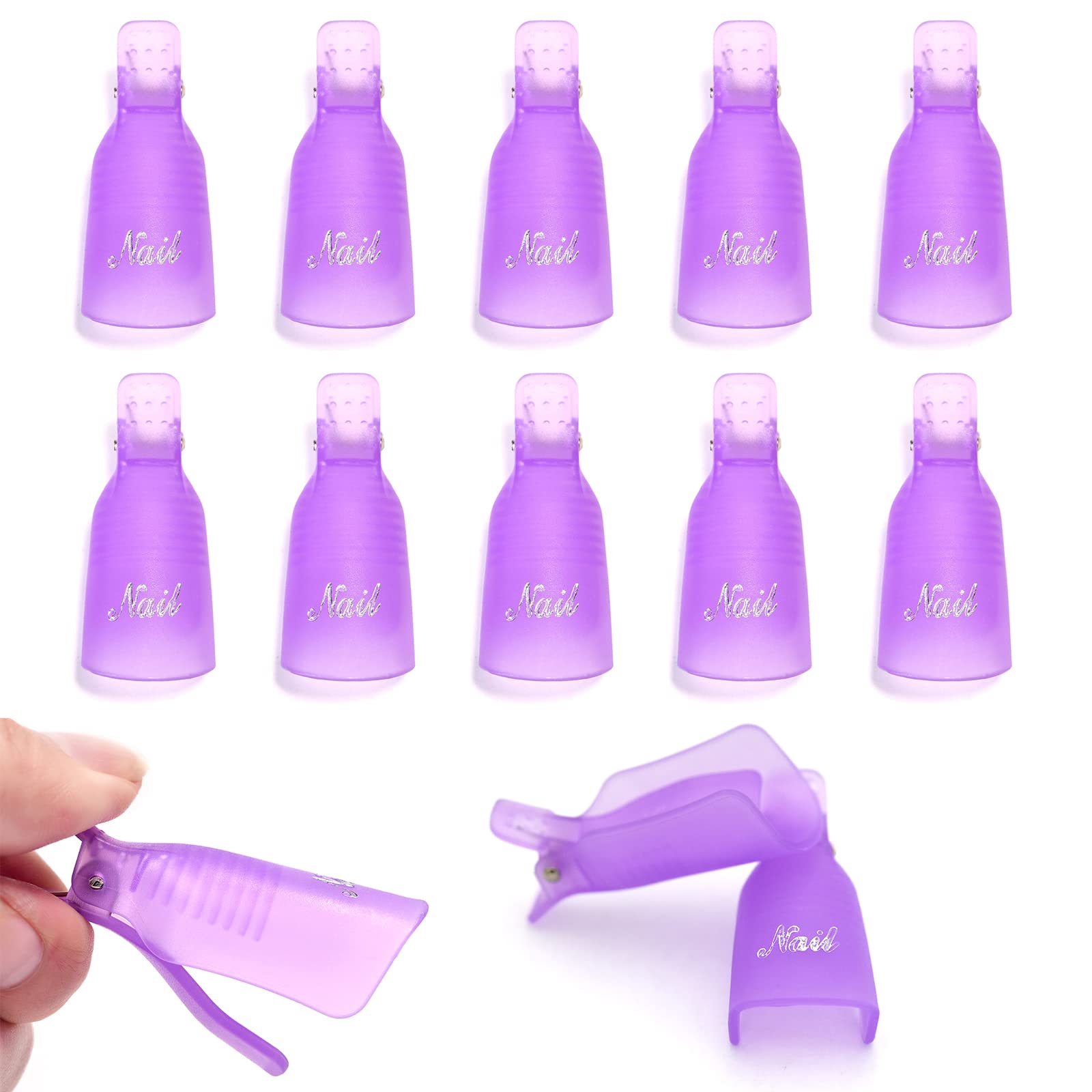 10Pcs Plastic Nail Art Soak Of - Nail Art Gel Polish review and price