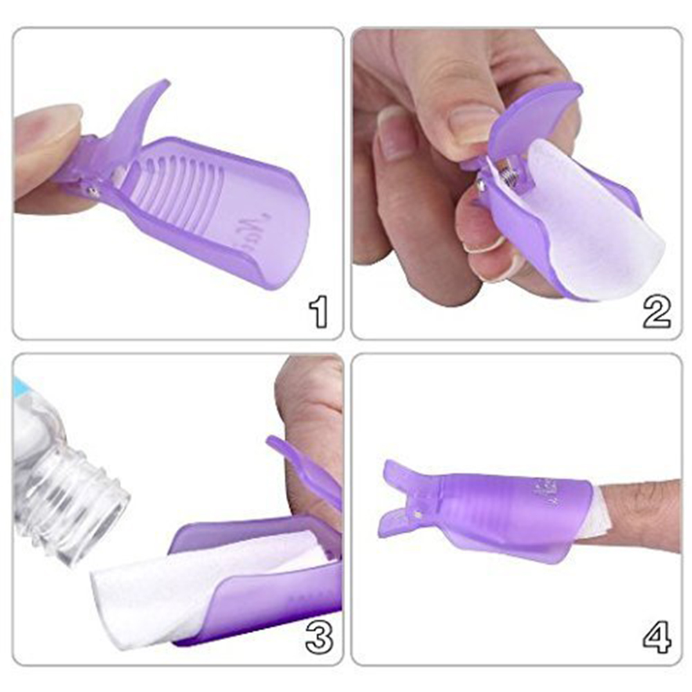 10Pcs Plastic Nail Art Soak Of - Nail Art Gel Polish review and price