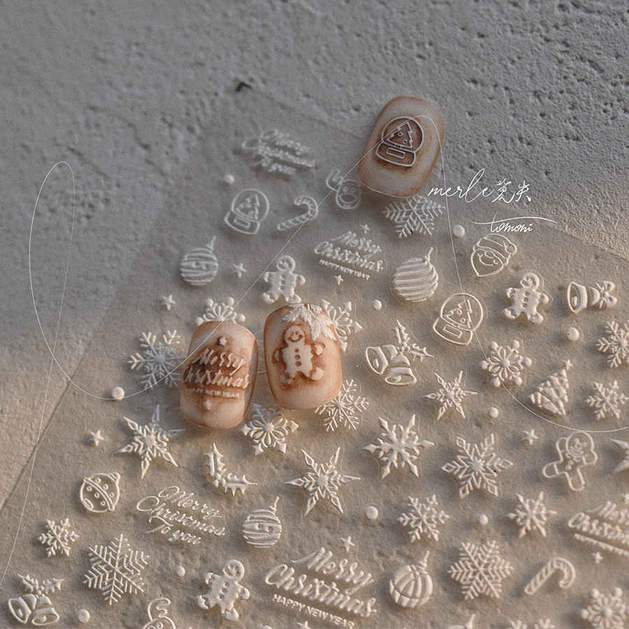 5D Relief Pure White Merry Chr - Nail Art Xmas review and price