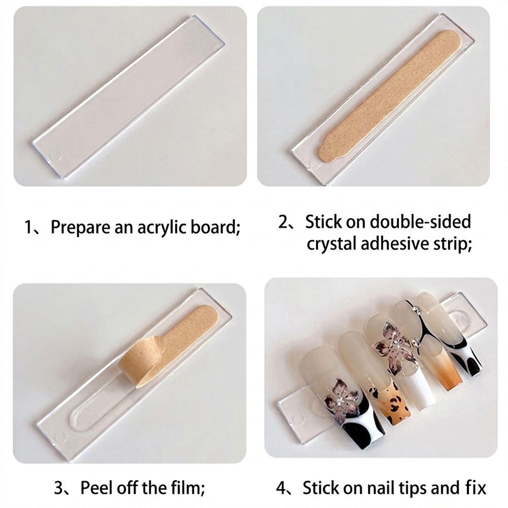 60/66/100pcs Transparent Doubl - Striping Tape Nail review and price