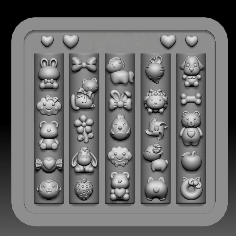 HOT! Cartoon Cute Animals 3D S - Nail Art Motif review and price