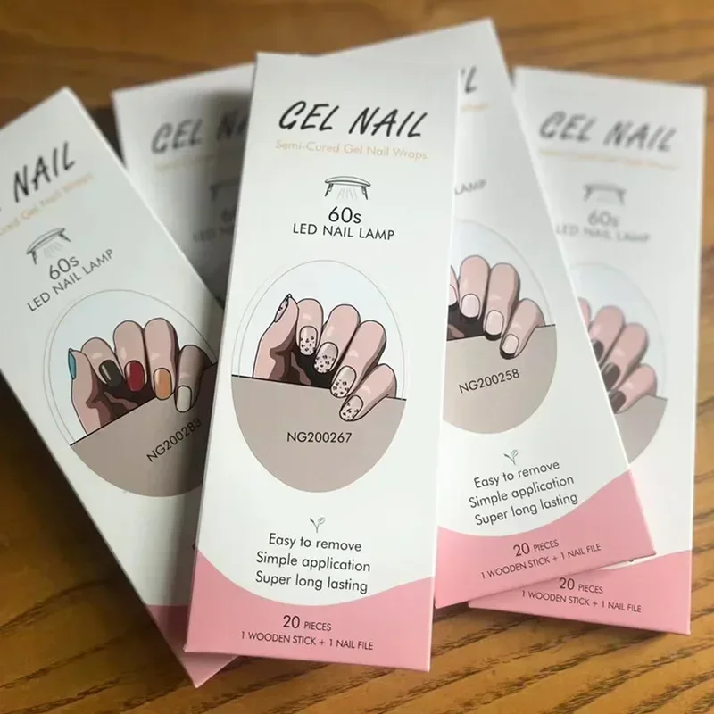 Semi-Cured Gel Nail Strips Pat - Striping Tape Nail review and price