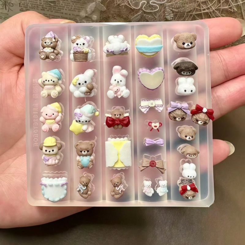 Cute Bear Rabbit Heart Butterf - Nail Art Motif review and price