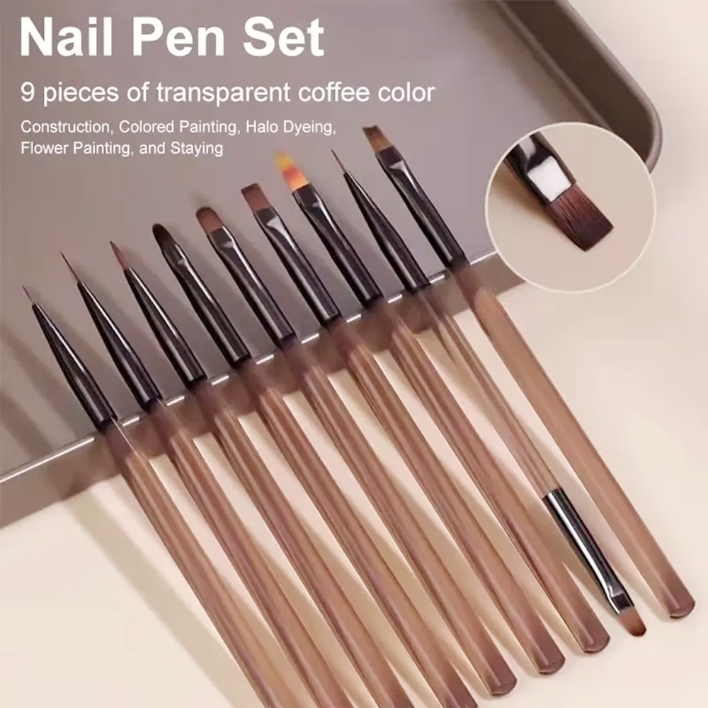 9PCS Nail Brush for Nail Art D - Nail Art Vector review and price