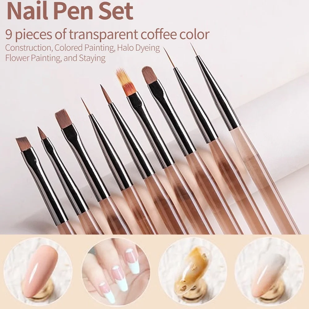 9PCS Nail Brush for Nail Art D - Nail Art Vector review and price