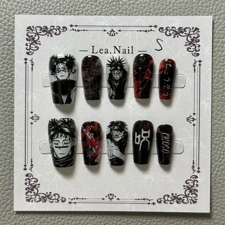 Gojo Satoru Manicure Cat's Eye - Nail Art Motif review and price