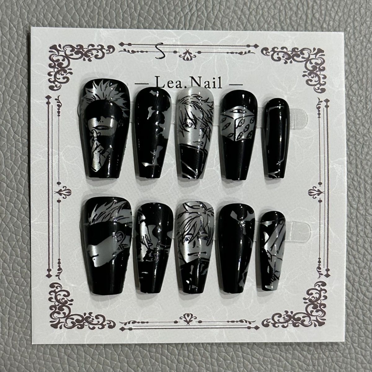 Gojo Satoru Manicure Cat's Eye - Nail Art Motif review and price
