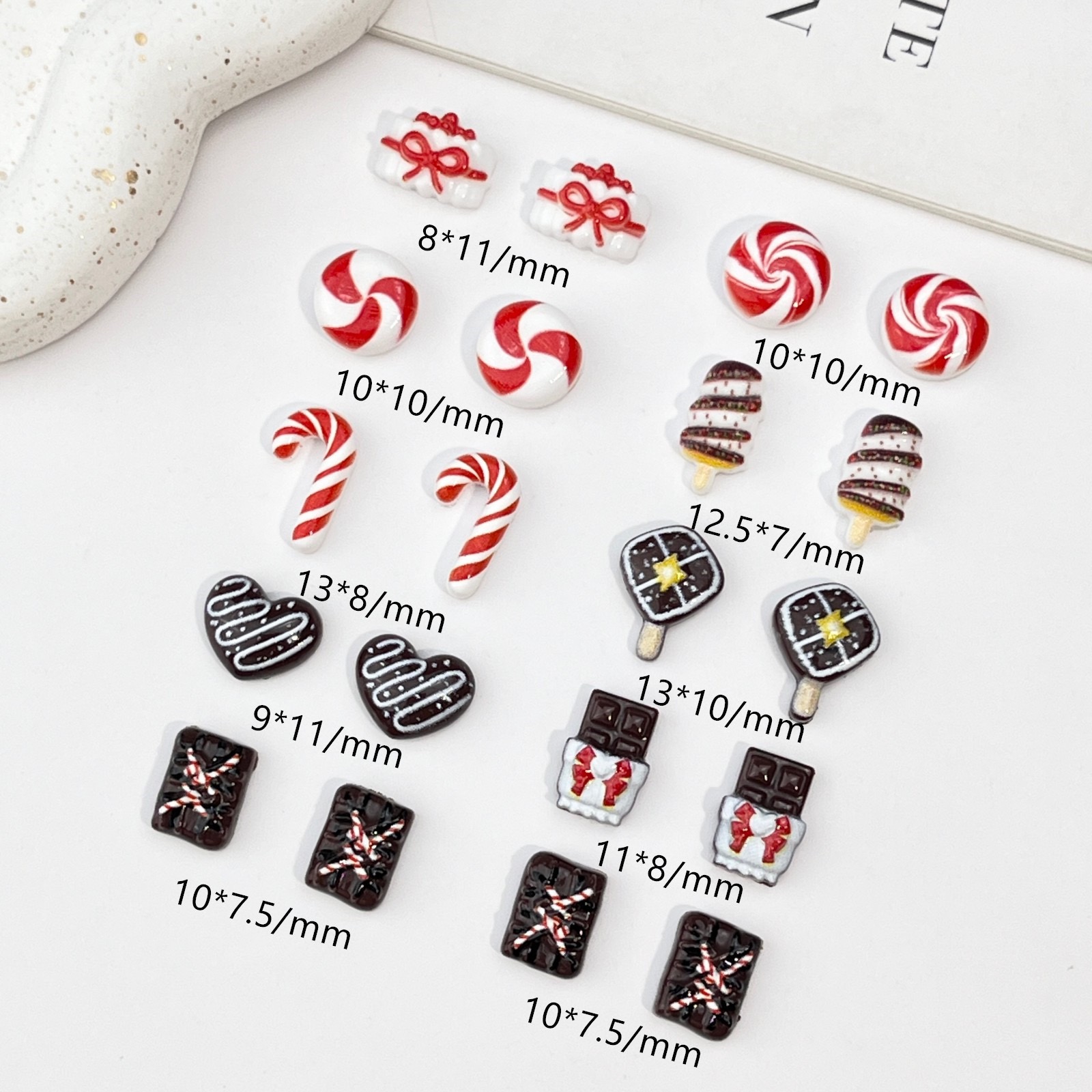 50pcs Resin Mini Christmas cho - Nail Art Motif review and price