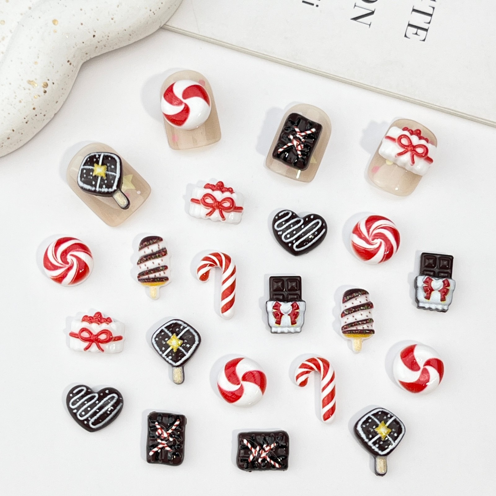 50pcs Resin Mini Christmas cho - Nail Art Motif review and price