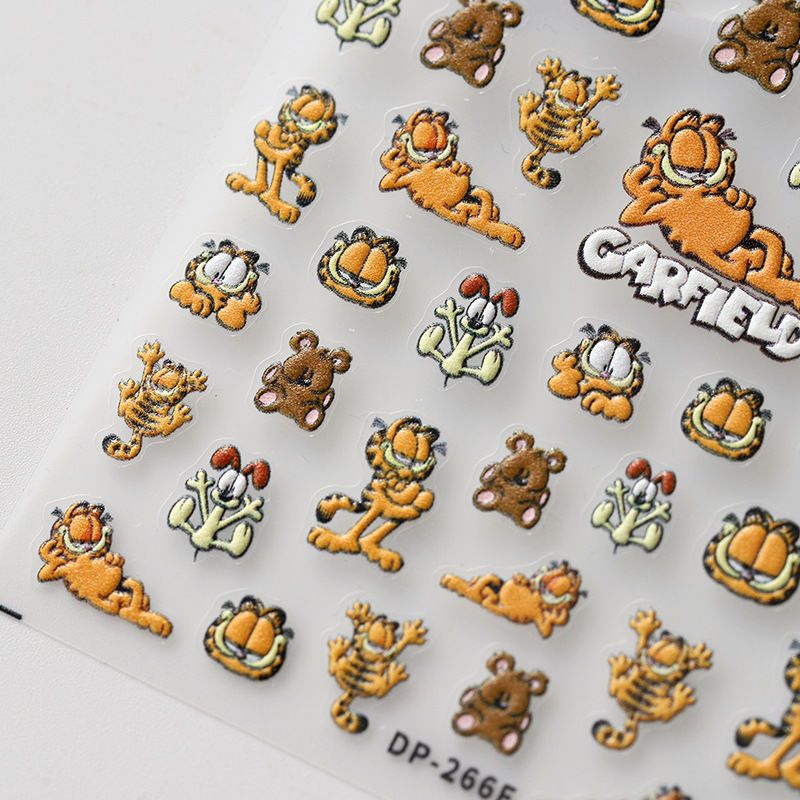 Cartoon Garfield Ins Style Nai - Nail Art Motif review and price