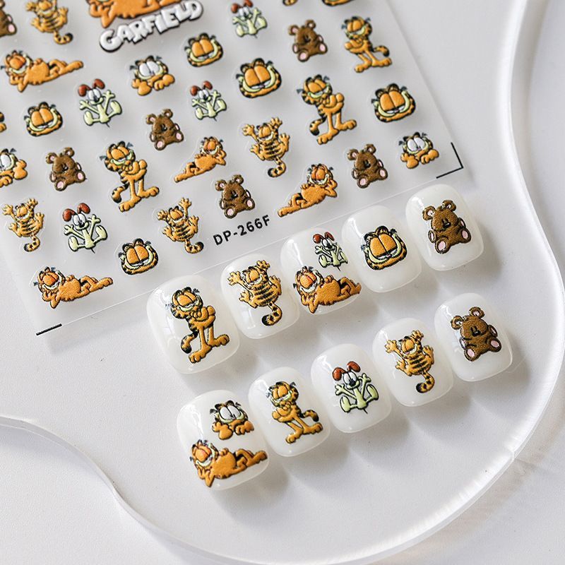 Cartoon Garfield Ins Style Nai - Nail Art Motif review and price