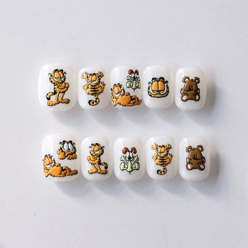 Cartoon Garfield Ins Style Nai - Nail Art Motif review and price